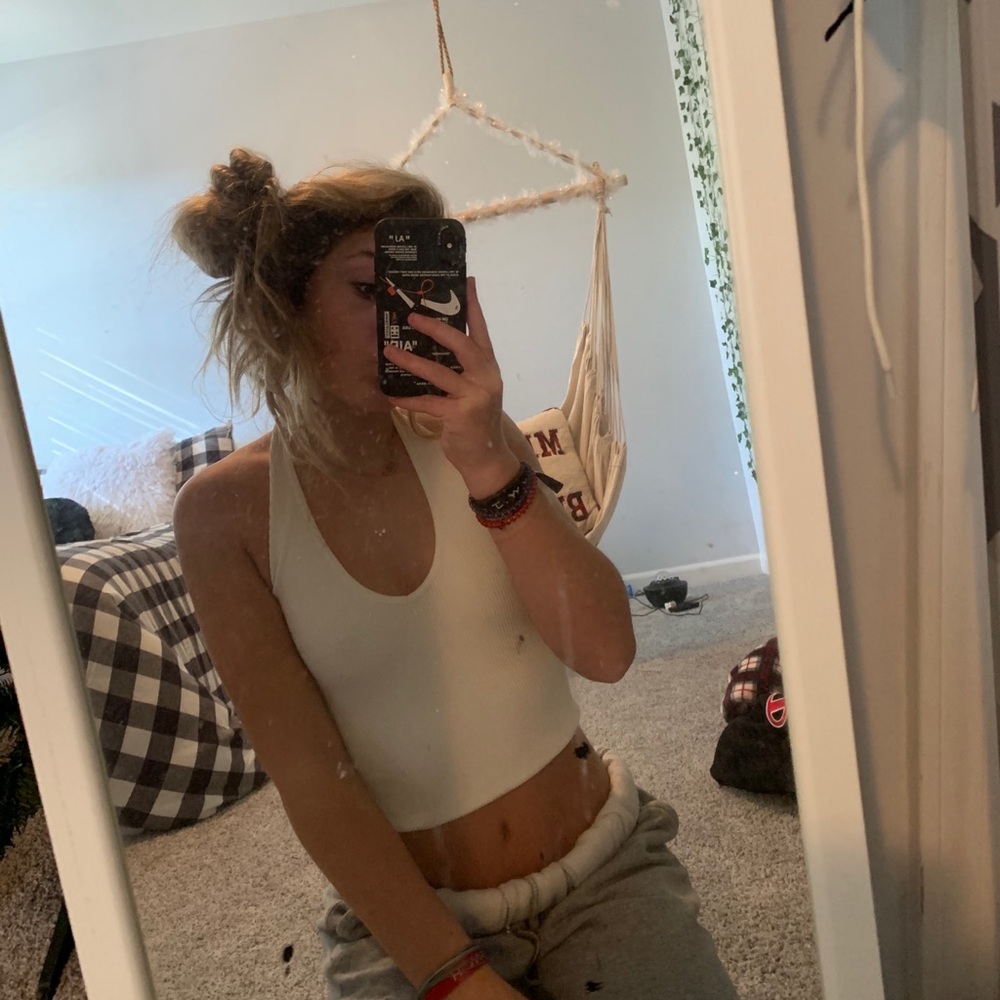 halter urban outfitters crop top